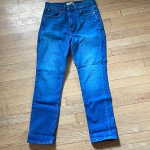 Madewell high rise slim boy jean worn once